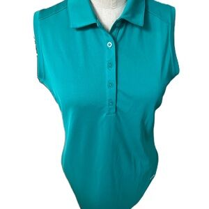 Nike Women’s Golf Dri Fit Sleeveless Teal Top. Size Medium